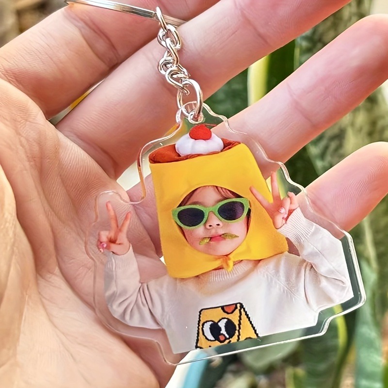 Personalized Engraved Gift - 맞춤형 커플 사진 및 텍스트 키체인,