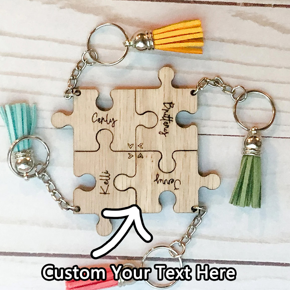 맞춤형 열쇠고리 - 개인 맞춤형 PMMA 퍼즐 모양 이 - Personalized Engraved Gift 리뷰 및 가격