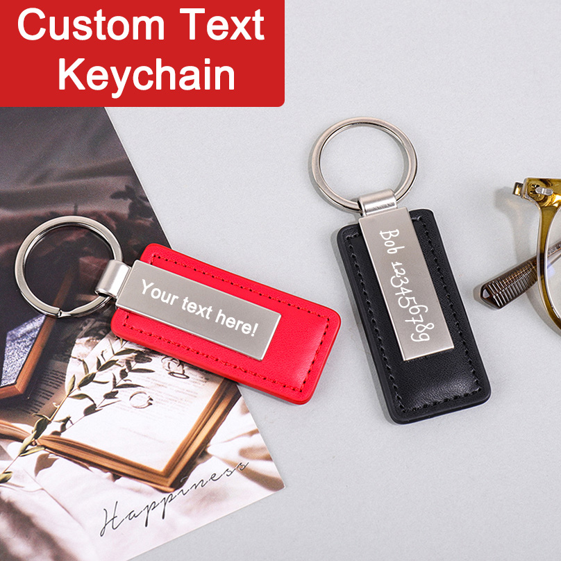 PU 가죽 맞춤 이름 키체인 선물, 맞춤 텍스트 키체인 - Personalized Engraved Gift 리뷰 및 가격