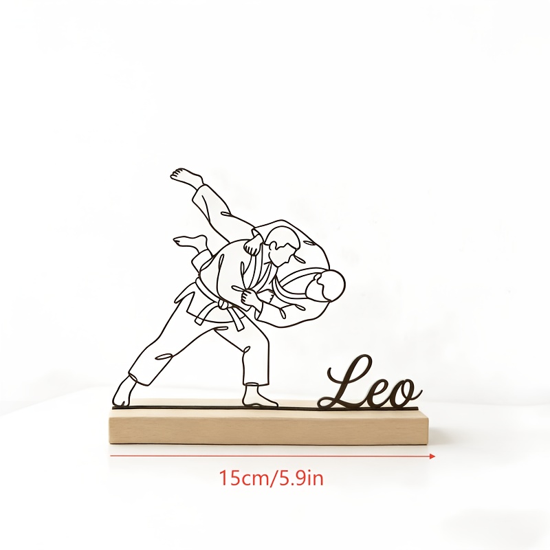 맞춤 각인 유도 무술 조각상 나무 받침대 데스크탑 장식 - Personalized Engraved Gift 리뷰 및 가격