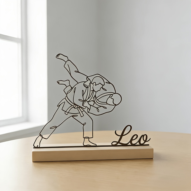 맞춤 각인 유도 무술 조각상 나무 받침대 데스크탑 장식 - Personalized Engraved Gift 리뷰 및 가격