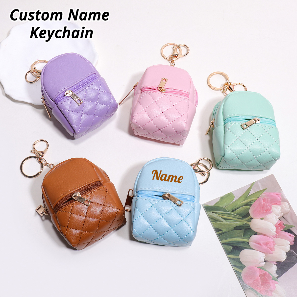 미니 맞춤 이름 키체인 동전 지갑 개인 맞춤 이름 수납 - Personalized Engraved Gift 리뷰 및 가격